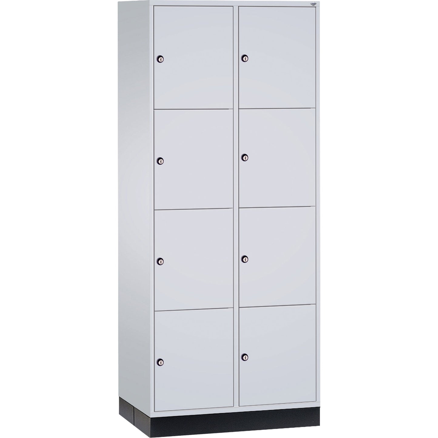 C+P Schließfachschrank Intro XL 8 Fächer Stahl, lackiert Farbe der Front: lichtgrau