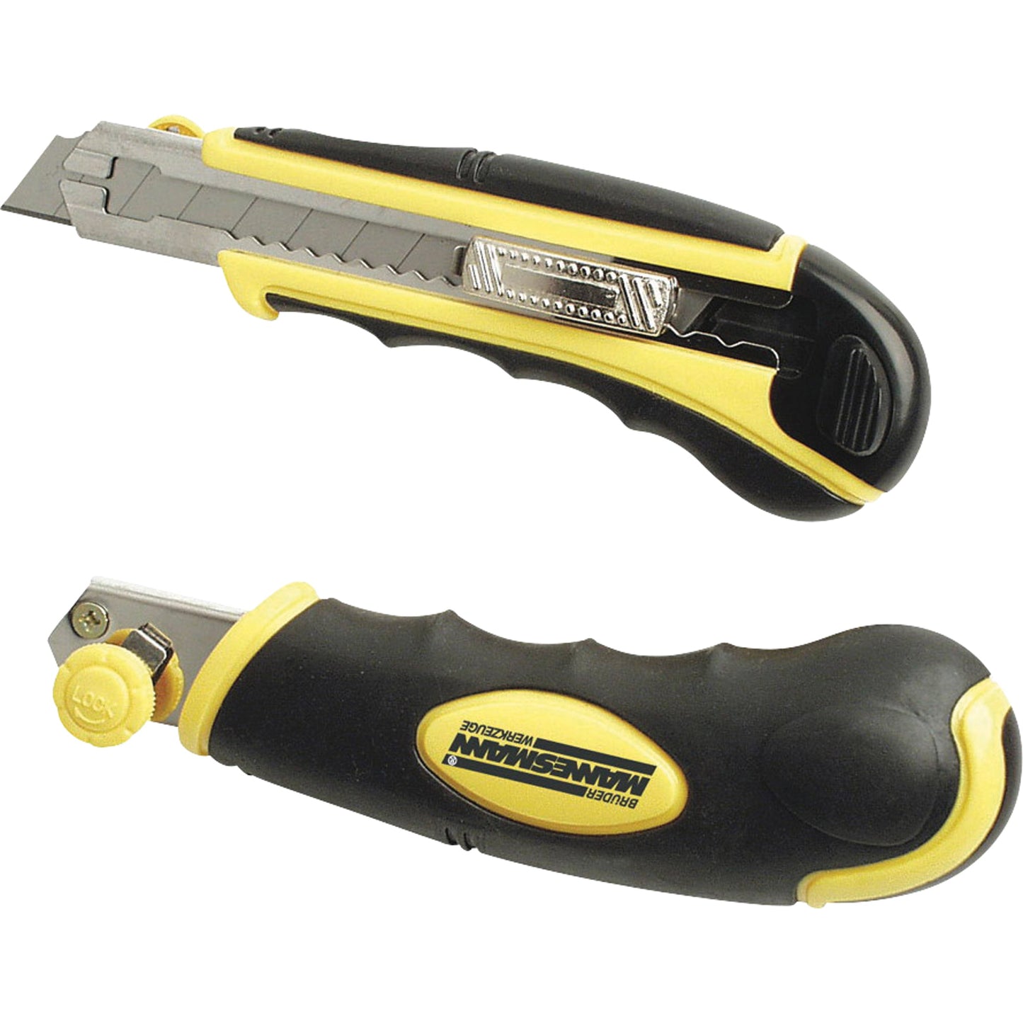 BRÜDER MANNESMANN Cutter Mehrweg 18mm schwarz/gelb