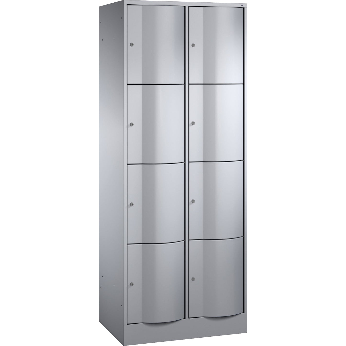 C+P Schließfachschrank Resisto 8 Fächer Stahl, lackiert Farbe der Front: weißaluminium