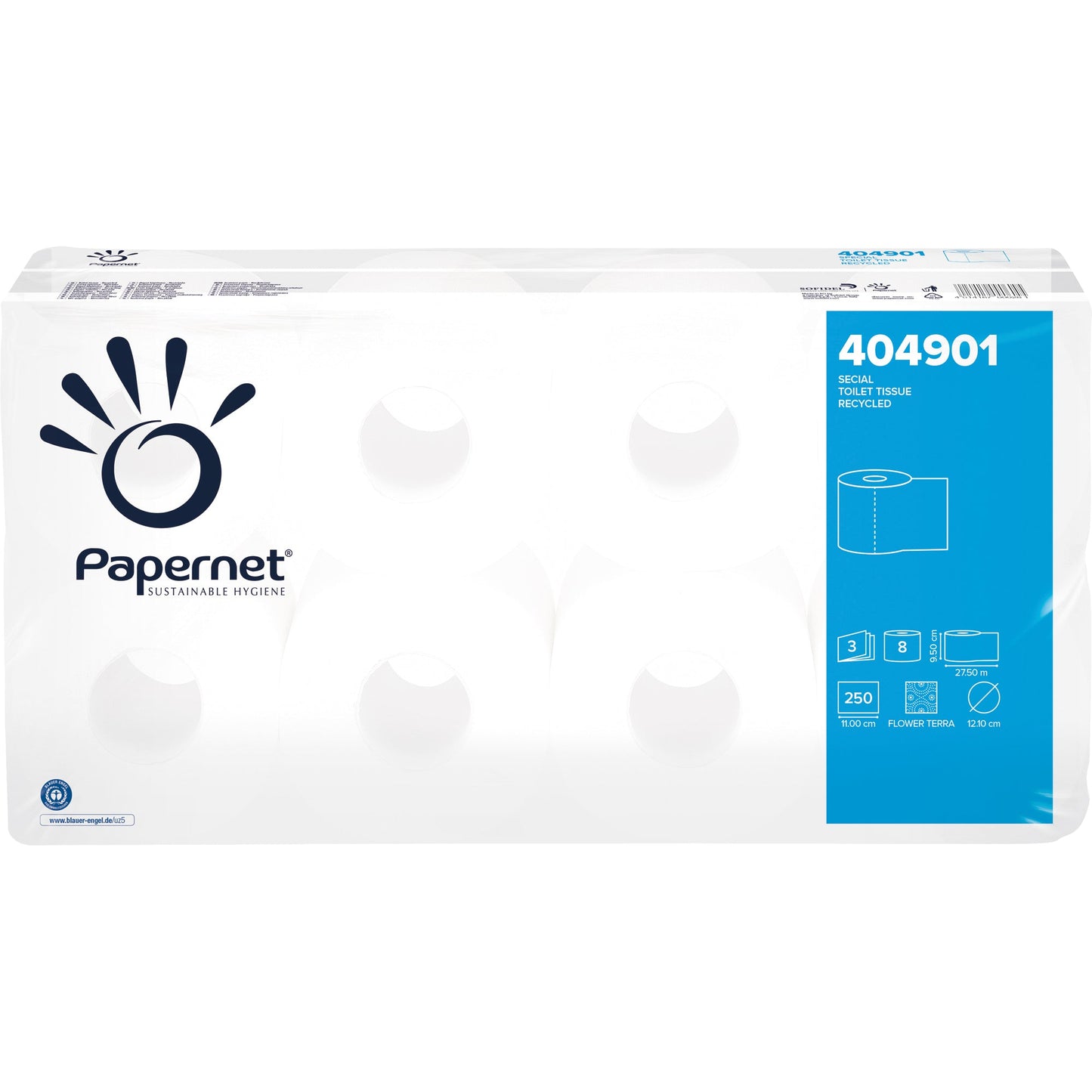Papernet Toilettenpapier Special 3-lagig extra weiß 250 Bl./Rl. 8 Rl./Pack.