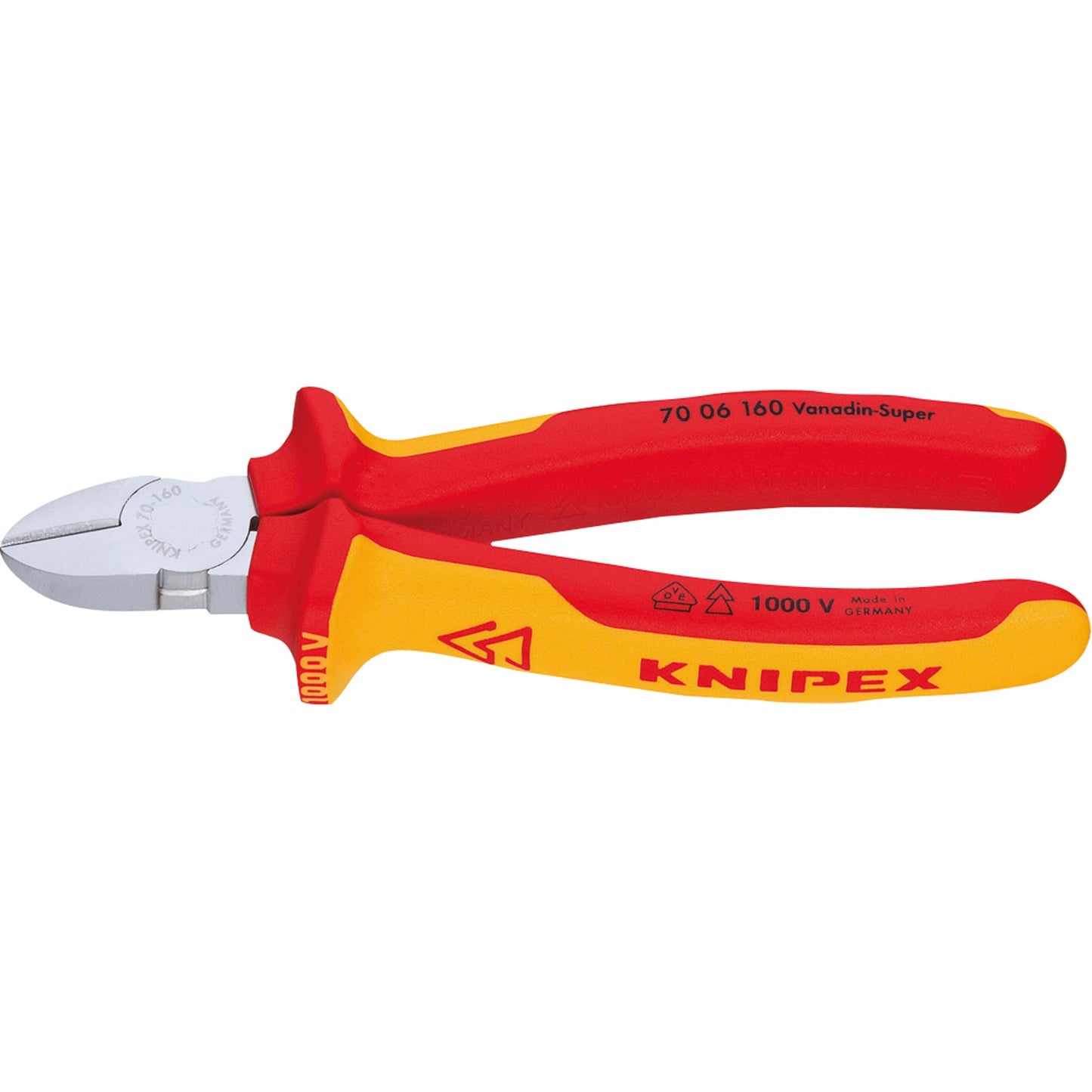 KNIPEX Seitenschneider 180mm gerade 62 HRC Vanadium Elektrostahl