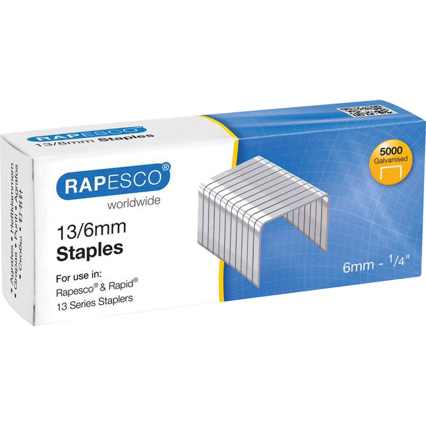 RAPESCO Heftklammer 13/6 Serie 13 Tacker, Rexel, Rapid, Leitz, Novus, Esselte, Arrow, Stanley 5.000 St./Pack.