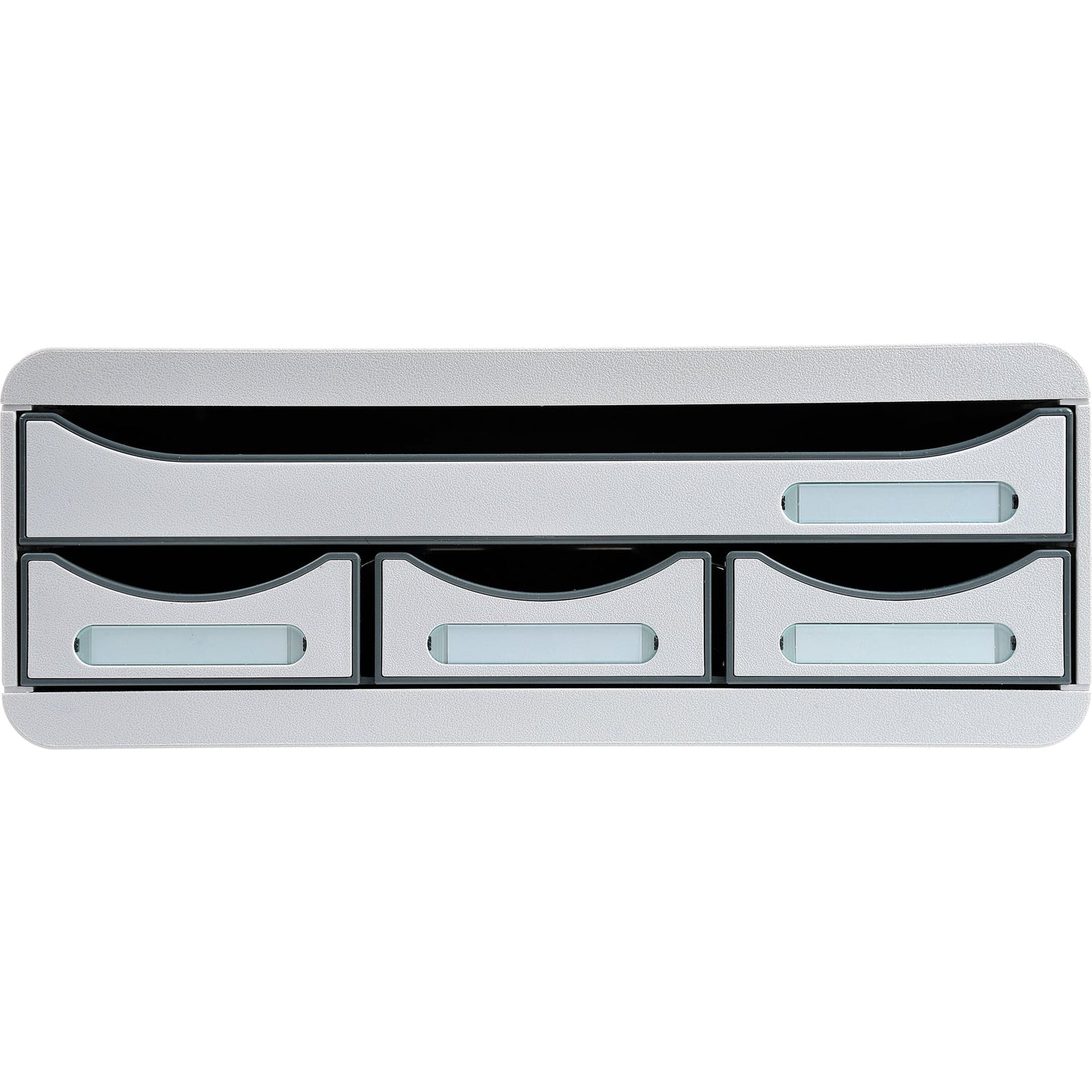 Exacompta Schubladenbox TOOLBOX Mini 4 Schubladen DIN A4 quer Polystyrol Gehäusefarbe: lichtgrau Farbe der Schublade: lichtgrau