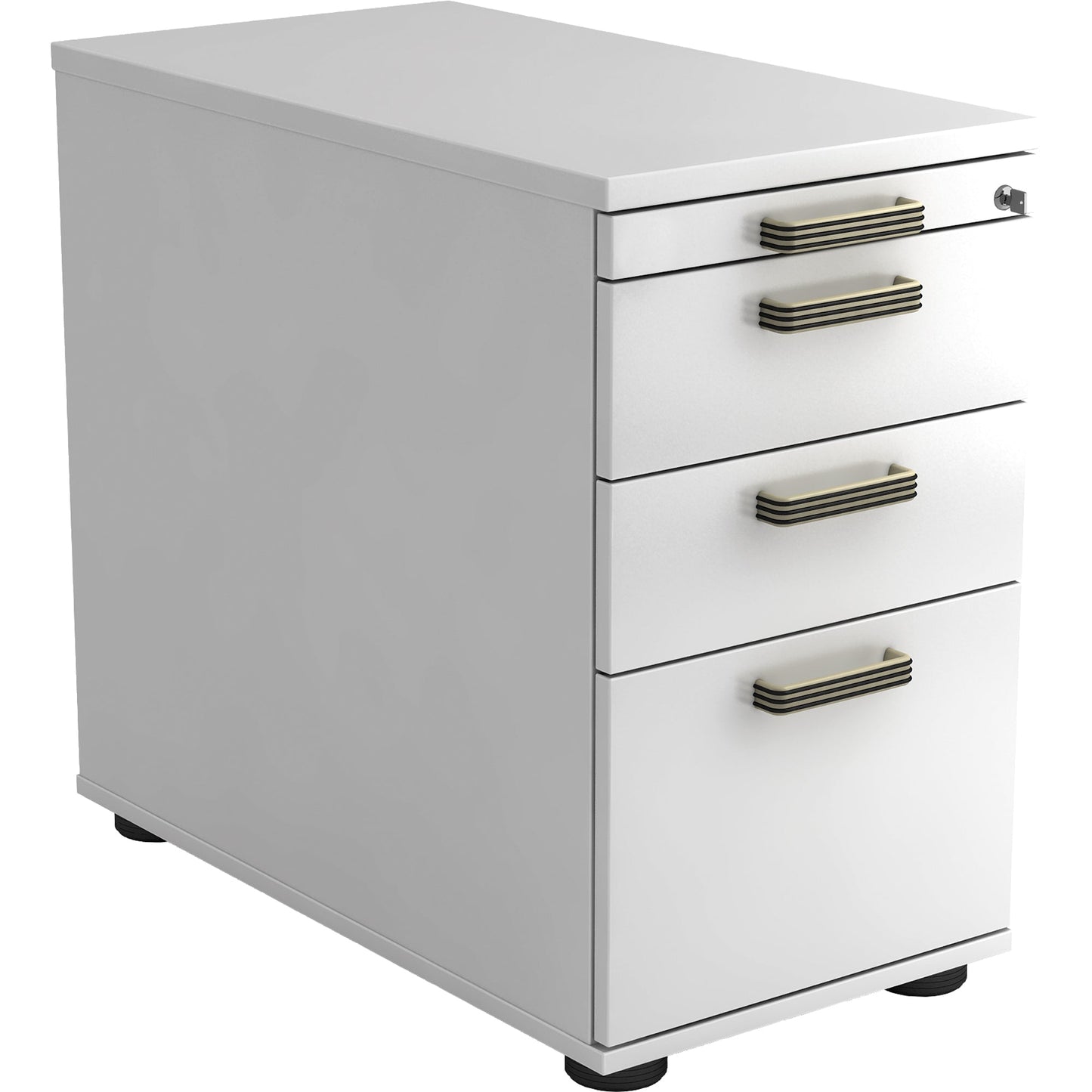 Hammerbacher Standcontainer Solid 428 x 720-760 x 800 mm (B x H x T) Spanplatte, melaminbeschichtet weiß weiß