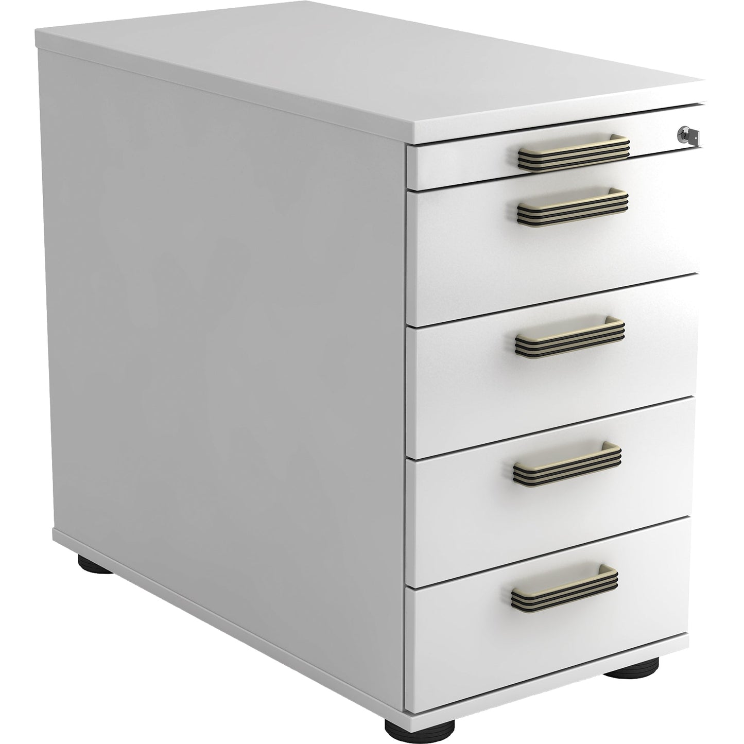 Hammerbacher Standcontainer Solid 428 x 720-760 x 800 mm (B x H x T) Spanplatte, melaminharzbeschichtet weiß weiß