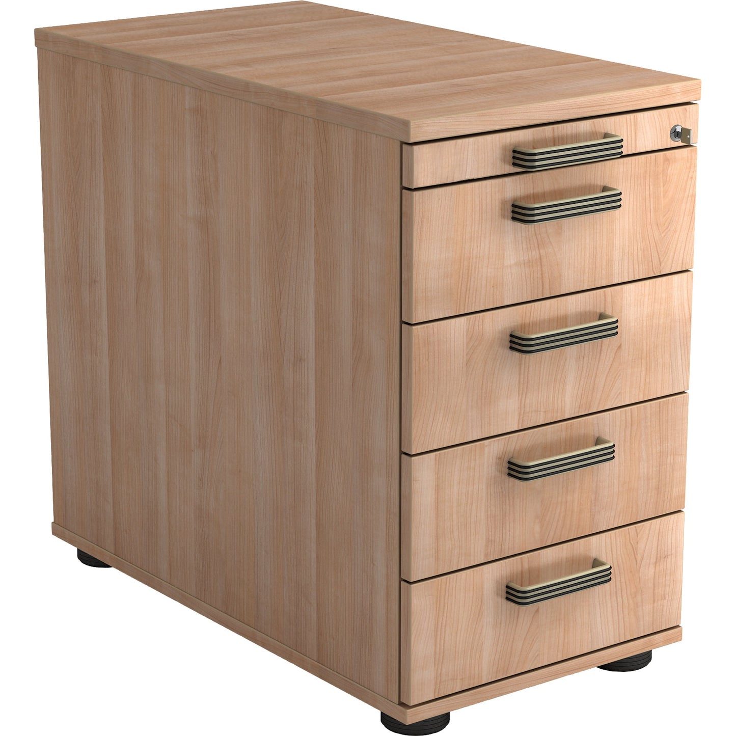 Hammerbacher Standcontainer Solid 428 x 720-760 x 800 mm (B x H x T) Spanplatte, melaminharzbeschichtet nussbaum nussbaum