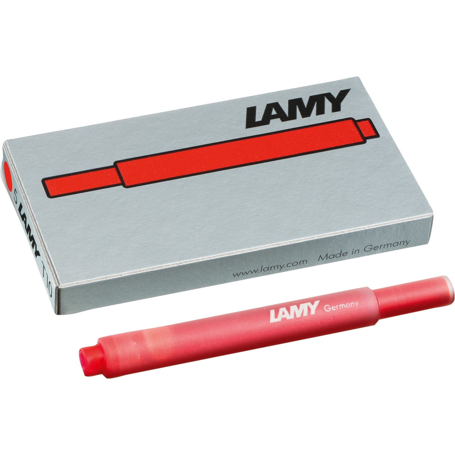 Lamy Tintenpatrone T 10 Großraumtintenpatrone nicht löschbar rot 5 St./Pack.