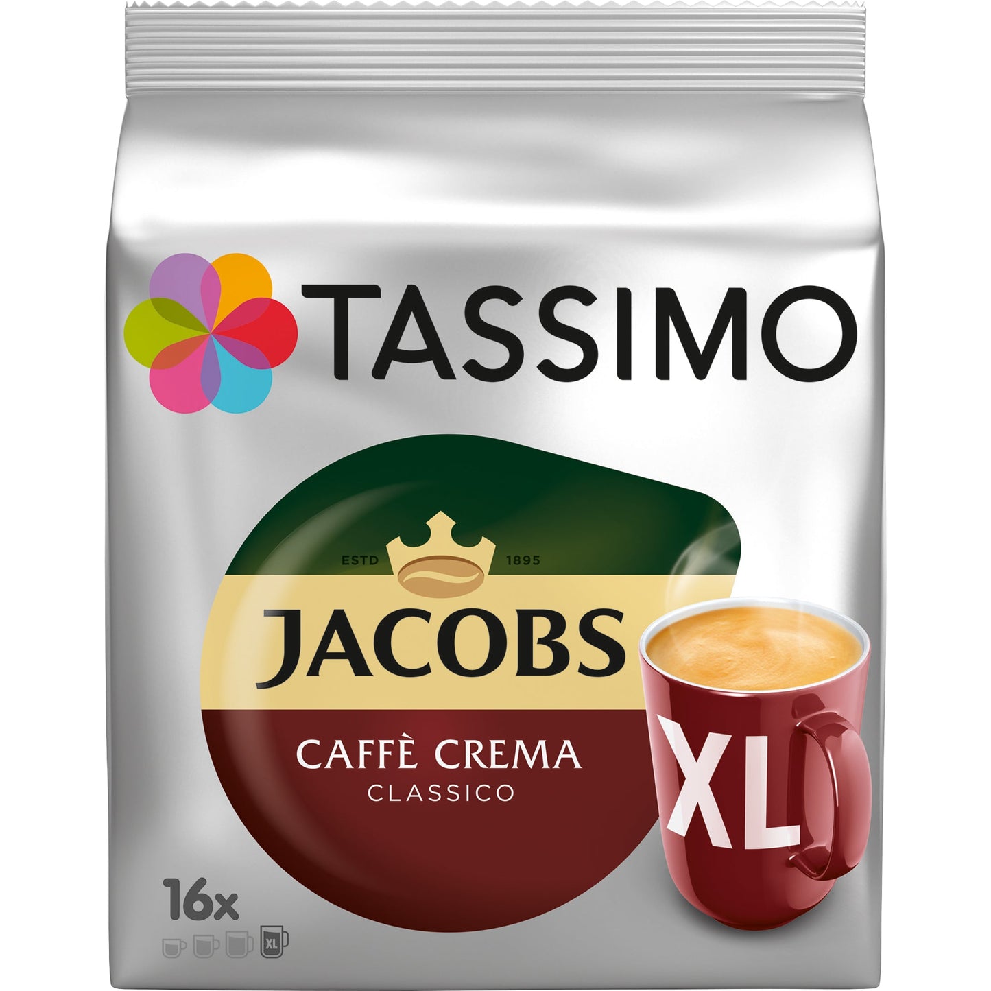 Tassimo Kaffeedisc Caffè Crema Classico XL 16 x 8,3 g/Pack.