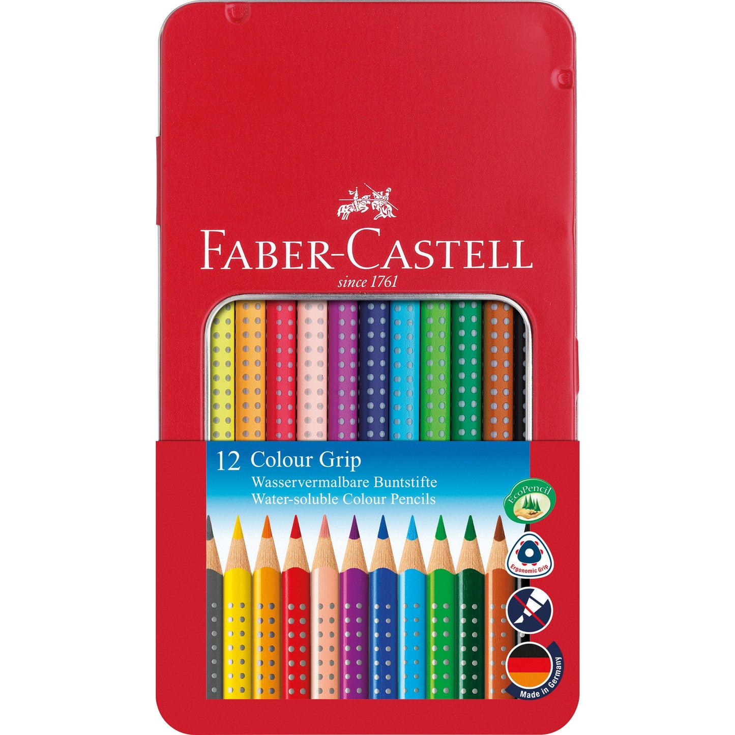 Faber-Castell Buntstift Colour GRIP farbig sortiert 12 St./Pack.