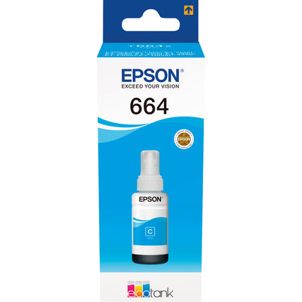 Epson Nachfülltinte Tintenstrahldrucker 664 ca. 6.500 Seiten cyan 70ml