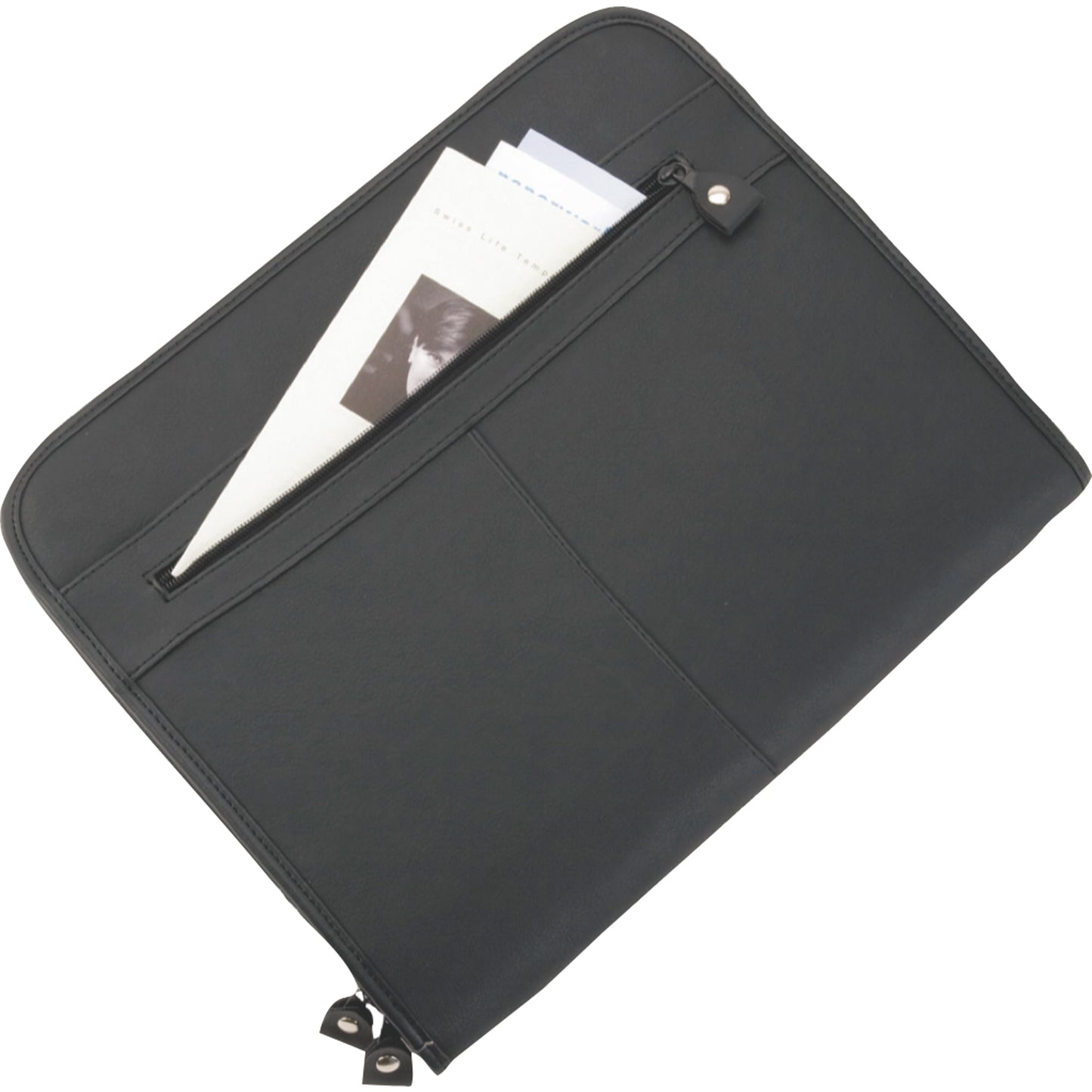 Alassio® Schreibmappe MILANO 36 x 29 x 5 cm (B x H x T) Lederimitat schwarz