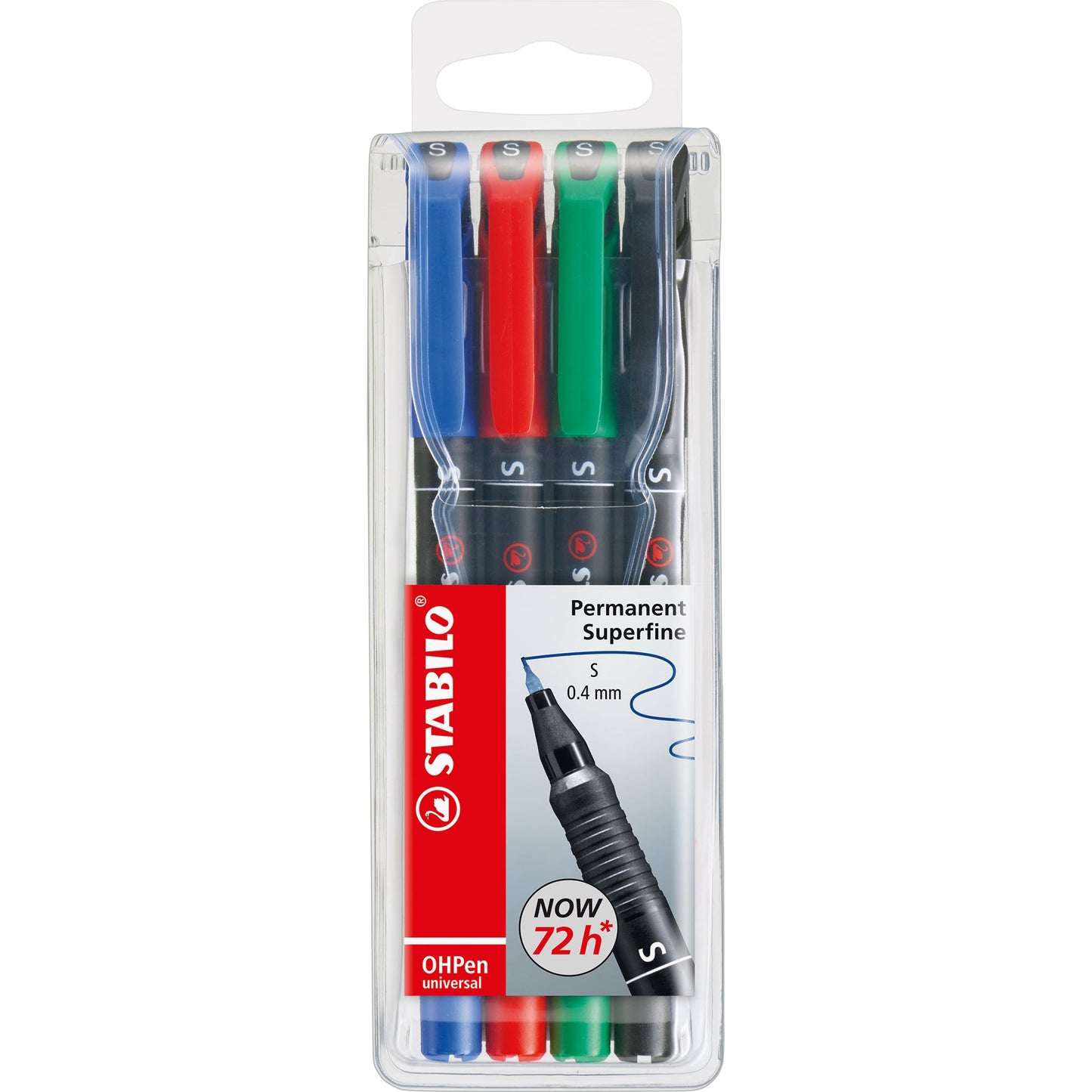 STABILO® Folienstift OHPen universal 0,4mm farbig sortiert nicht dokumentenecht 4 St./Pack.