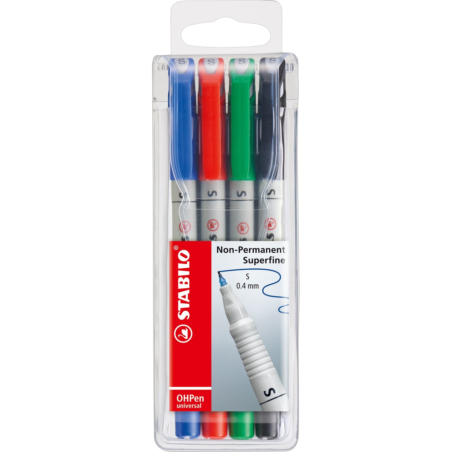 STABILO® Folienstift OHPen universal 0,4mm farbig sortiert nicht dokumentenecht 4 St./Pack.
