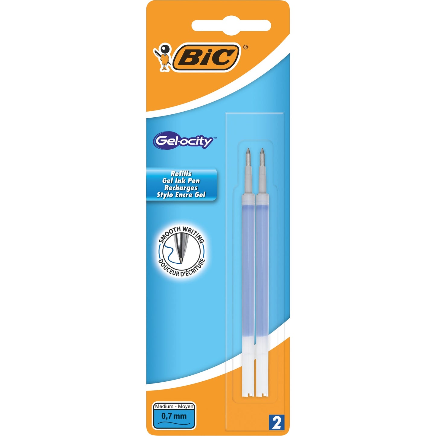 BIC® Gelmine 0,3mm blau 2 St./Pack.