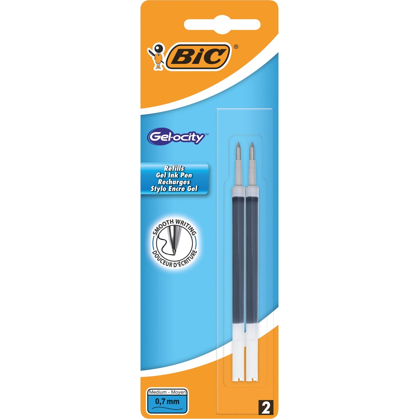 BIC® Gelmine 0,3mm schwarz 2 St./Pack.