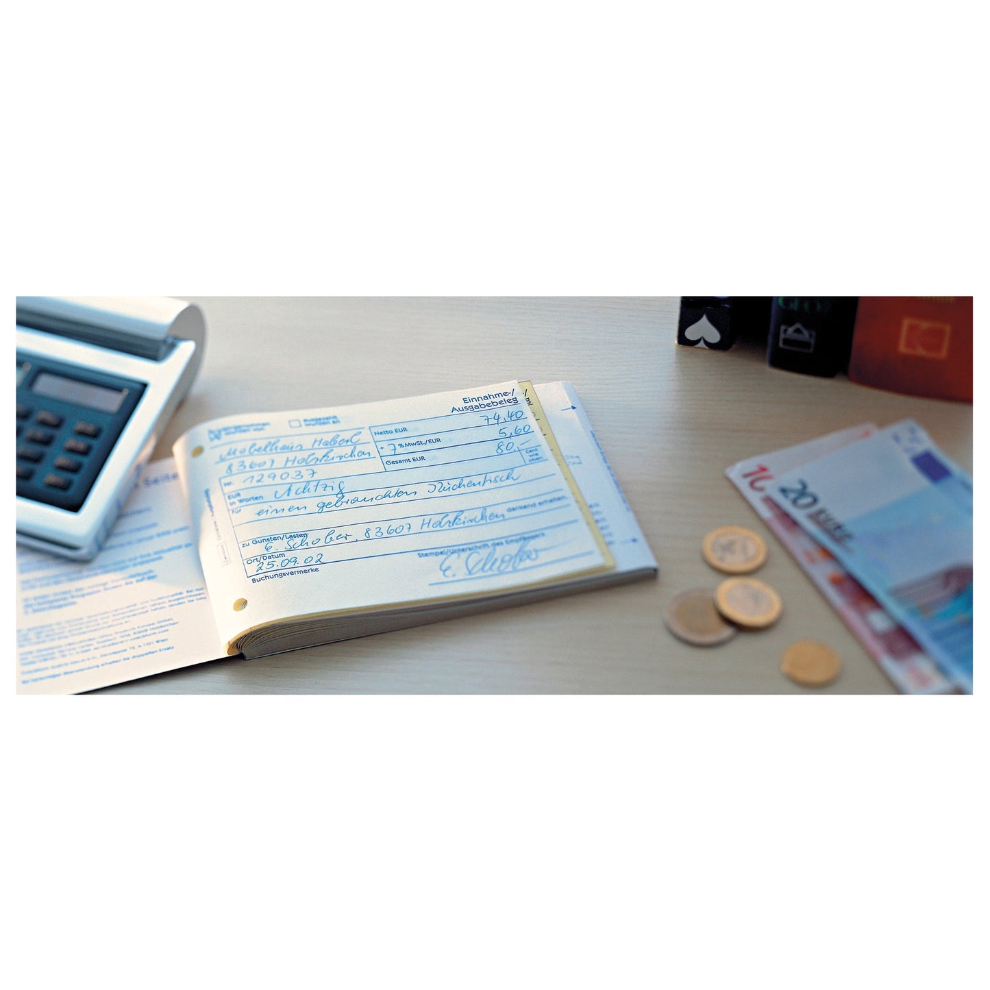 Avery Zweckform Einnahme-/Ausgabebeleg 1205 DIN A6 quer nicht selbstdurchschreibend 1 Durchschlag 50 Bl.