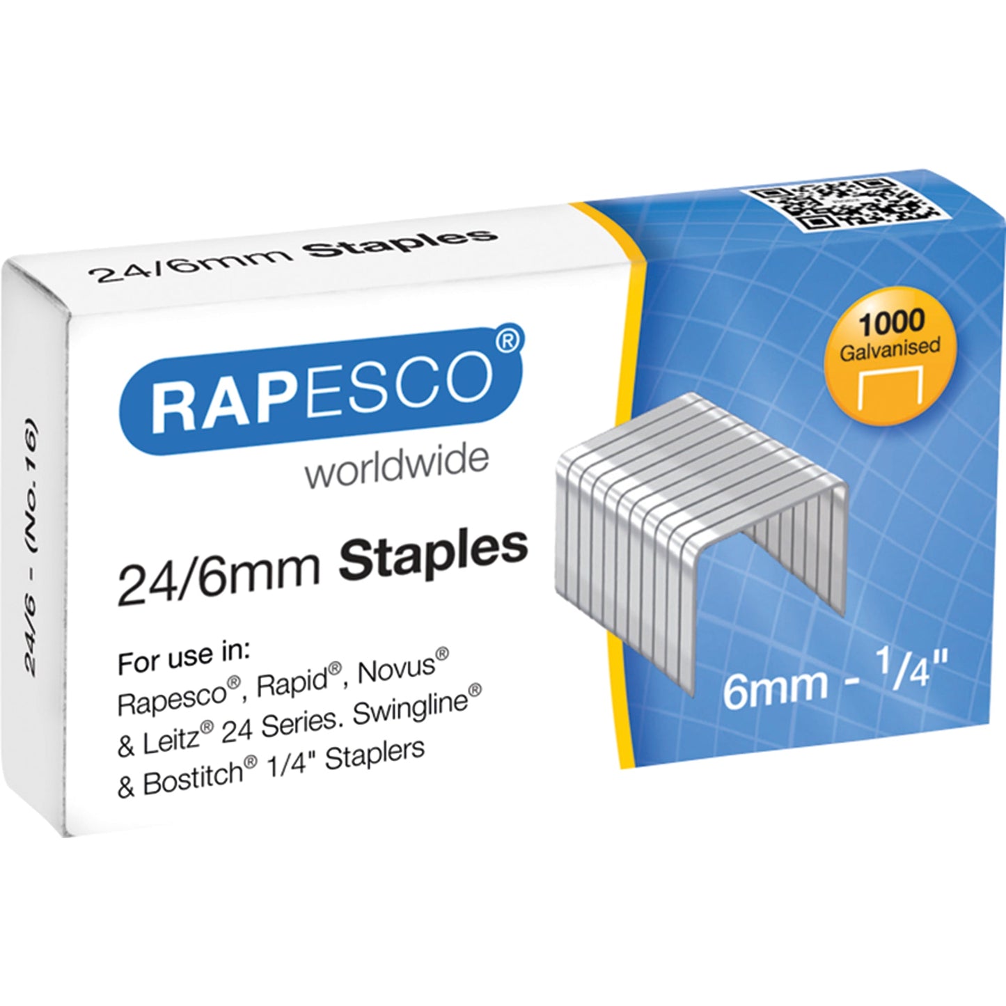 RAPESCO Heftklammer 24/6 Rapesco®, Rapid®, Novus®, Leitz® 24 Series, Swingline®, Boston® 1.000 St./Pack.