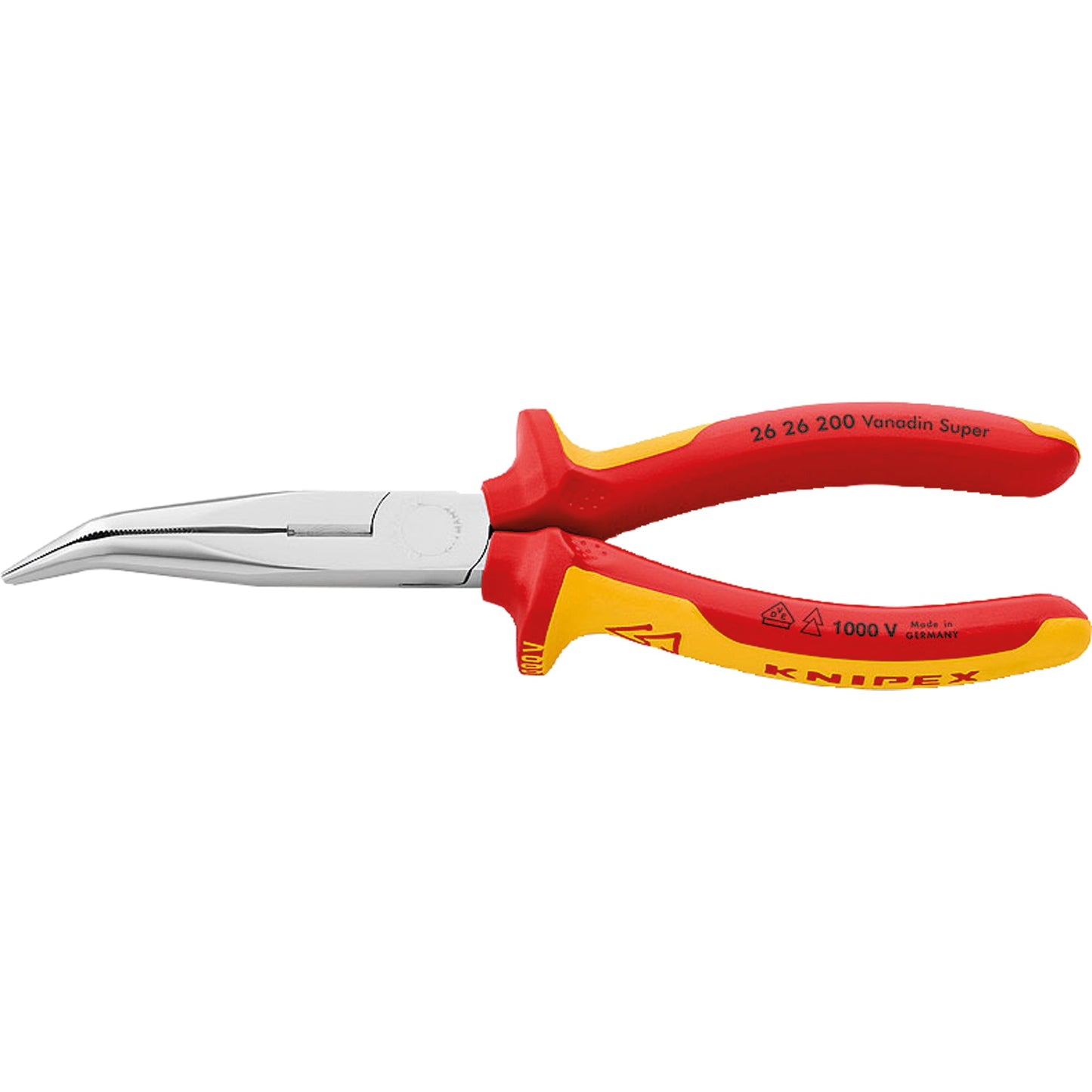 KNIPEX Zange Flachrundzange 200mm Chrom-Vanadium Elektrostahl