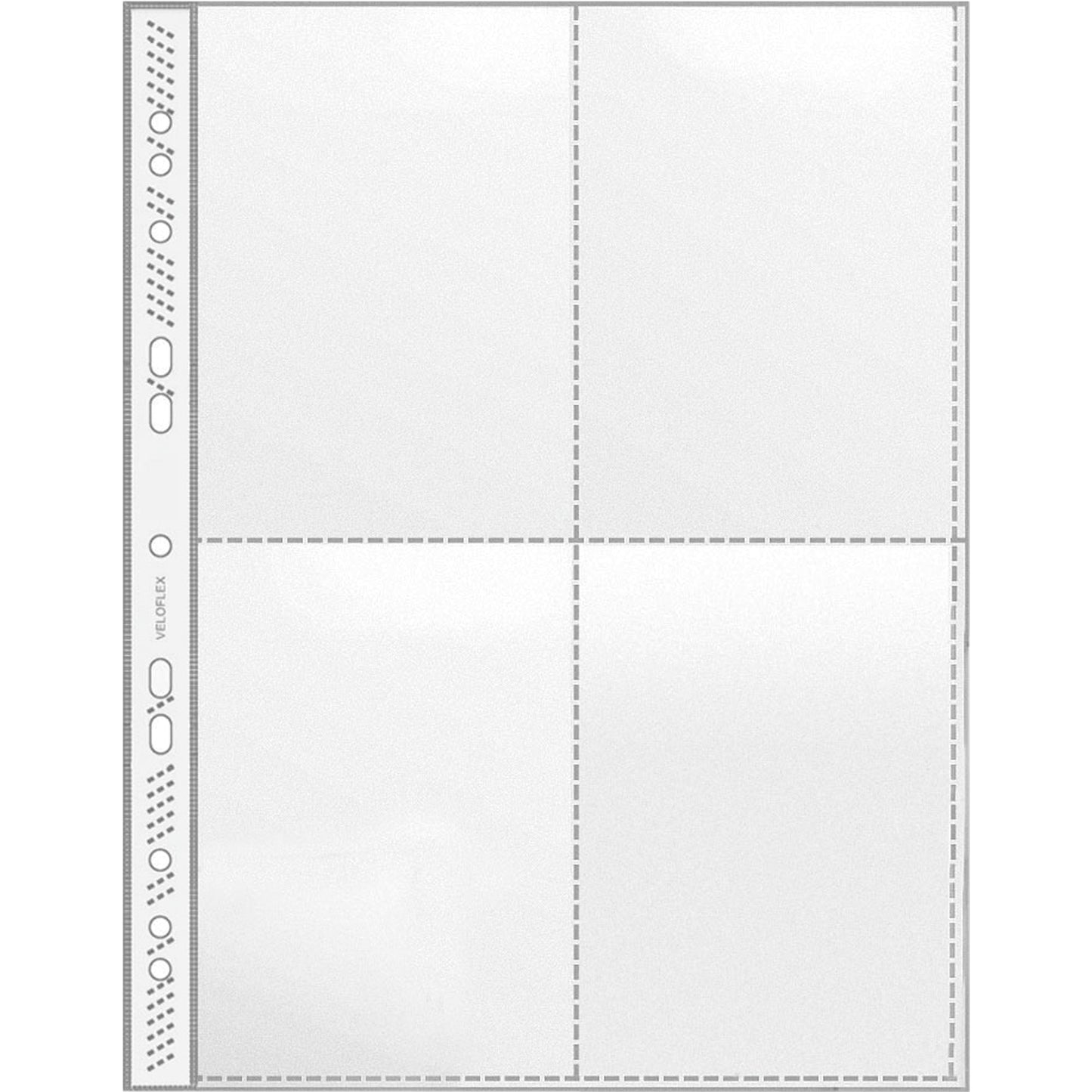 Veloflex Sammelhülle 4 x DIN A6 Polypropylen glasklar 100 St./Pack.