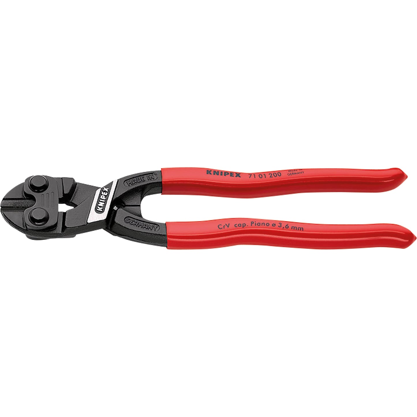 KNIPEX Bolzenschneider CoBolt® 200mm Chrom-Vanadium Hochleistungsstahl rot