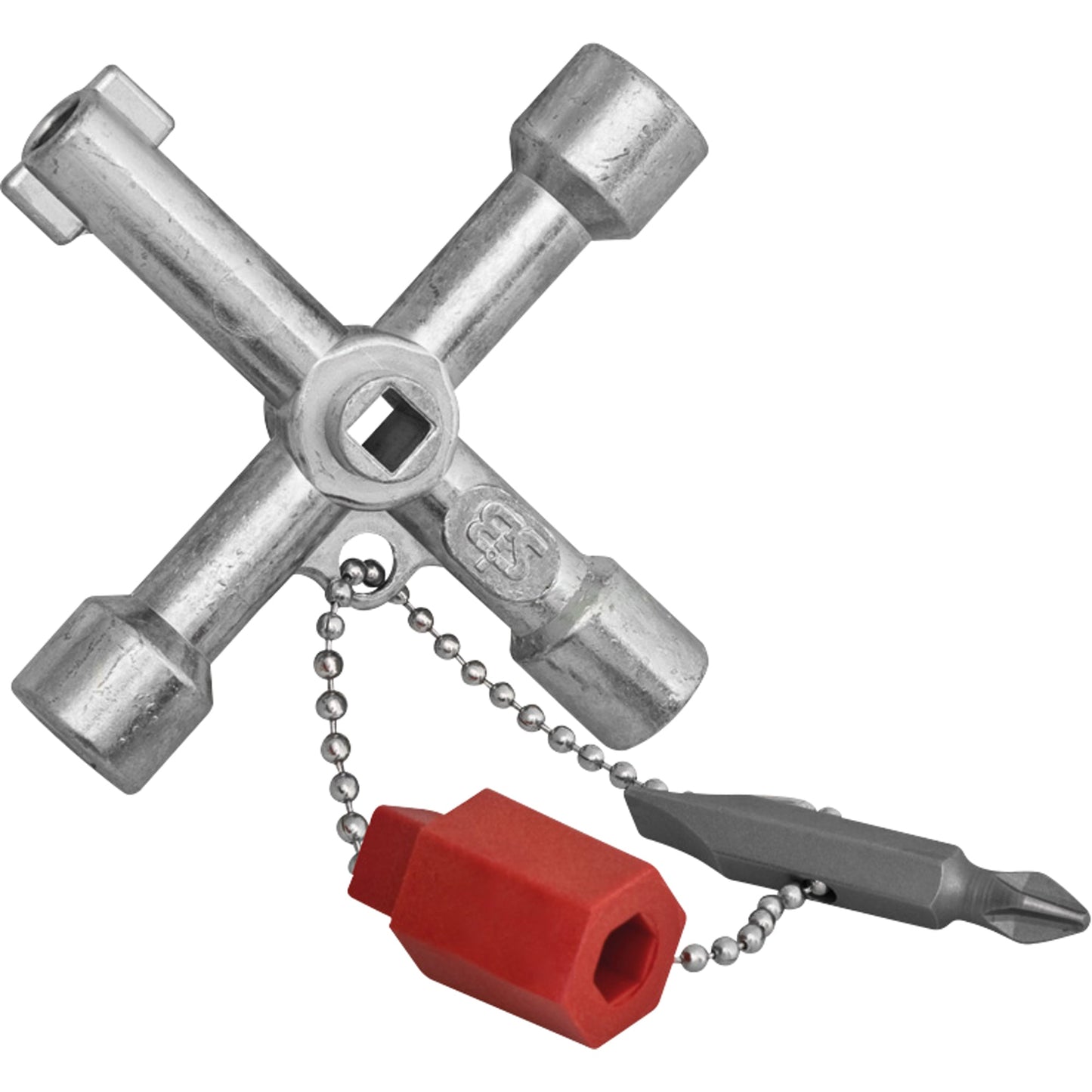 Schuebo Hauptschlüssel Schaltschränke 72mm Zink-Druckguss silber