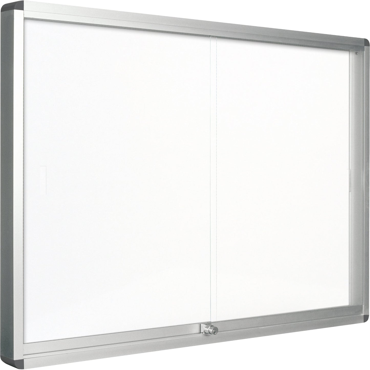 Bi-office Schaukasten Exhibit Innenbereich 132,4 x 96,7 x 5,4 cm (B x H x T) 18 x DIN A4 mit Schloss Aluminium alu