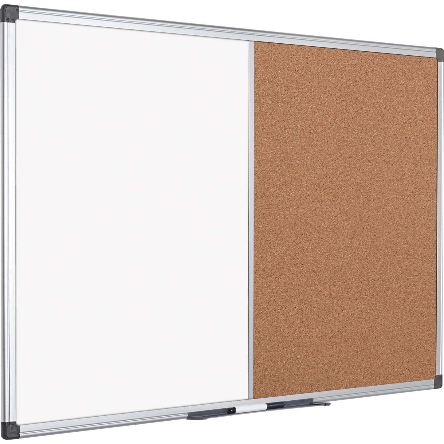 Bi-office Multifunktionstafel Maya 90 x 60 cm (B x H) Stahl Material der Pinnfläche: Kork weiß, braun