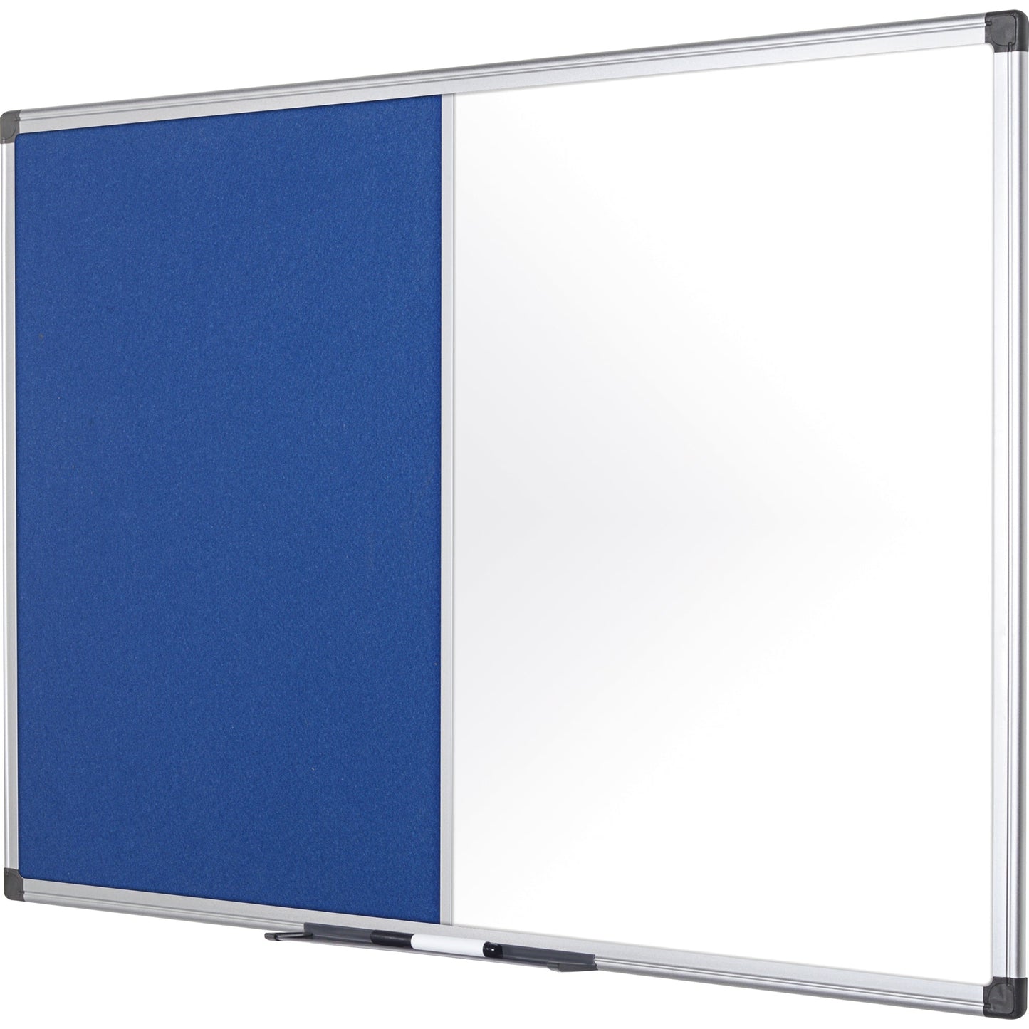 Bi-office Multifunktionstafel Maya 150 x 120 cm (B x H) Stahl Material der Pinnfläche: Filz blau, weiß