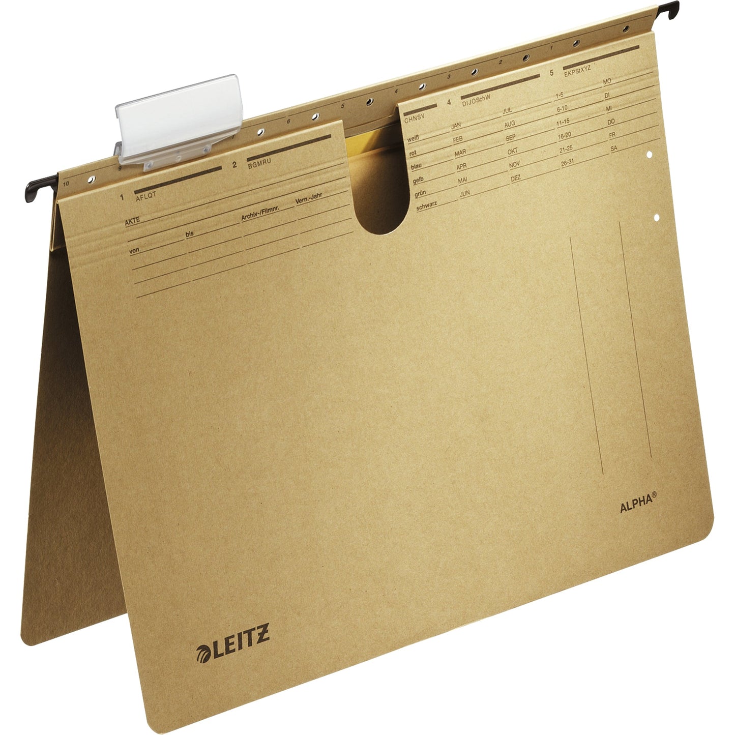 Leitz Hängehefter ALPHA® DIN A4 250g/m² Natronkarton, 100 % recycelt naturbraun 25 St./Pack.