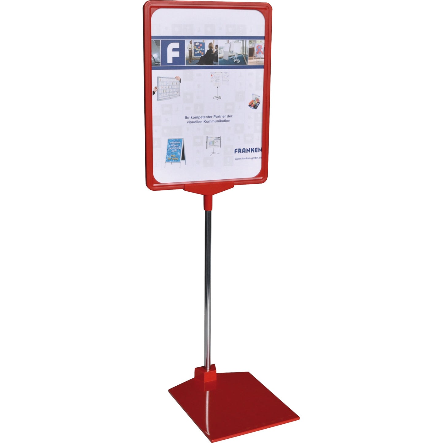 FRANKEN Infodisplay 21 x 62 x 10 cm (B x H x T) DIN A4 rot