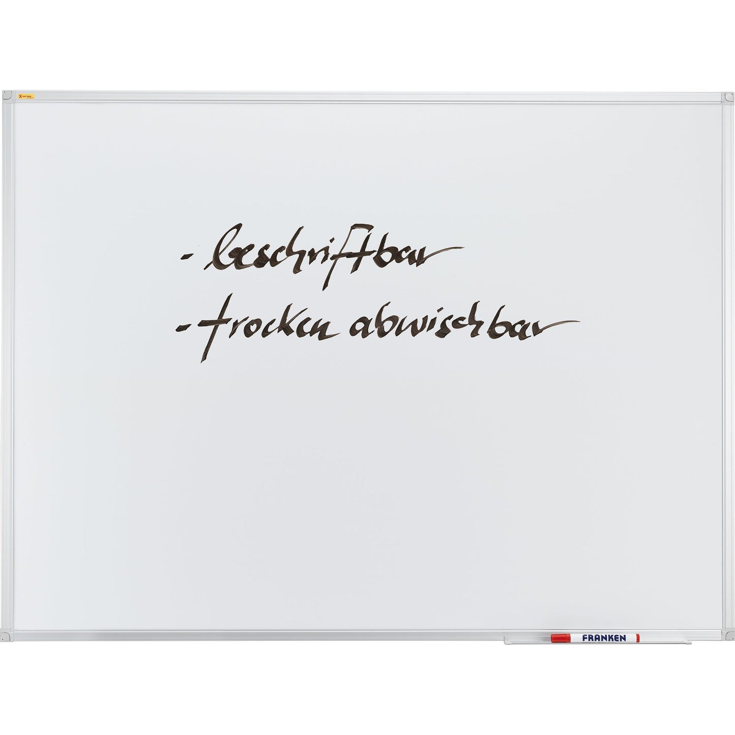 FRANKEN Whiteboard X-tra!Line Maße der Oberfläche: 120 x 120 cm (B x H) Tafel nicht magnethaftend nicht beidseitig beschreibbar Melamin kunststoffbeschichtet weiß