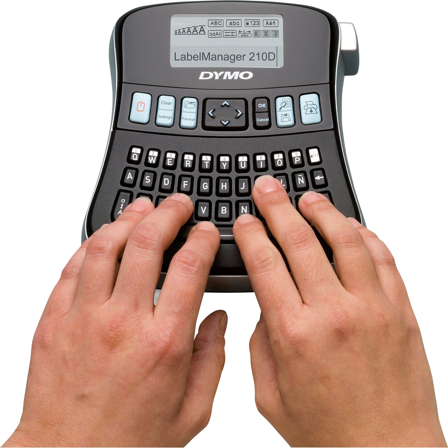 DYMO® Beschriftungsgerät LabelManagerT 210D+ 1 Display-Zeile 8 Schriftgrößen 2 Druckzeilen inkl. D1-Starter-Schriftbandkassette (12 mm x 3 m, schwarz auf weiß)