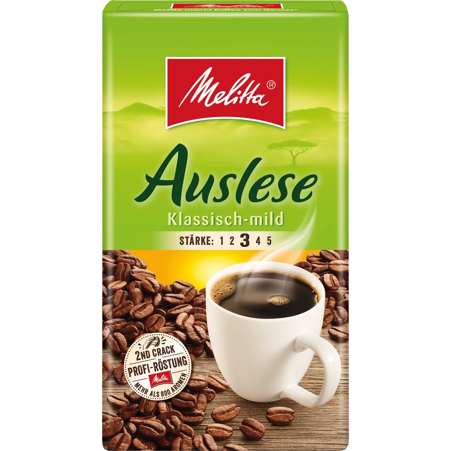 Melitta Kaffee Auslese mild gemahlen 500 g/Pack.