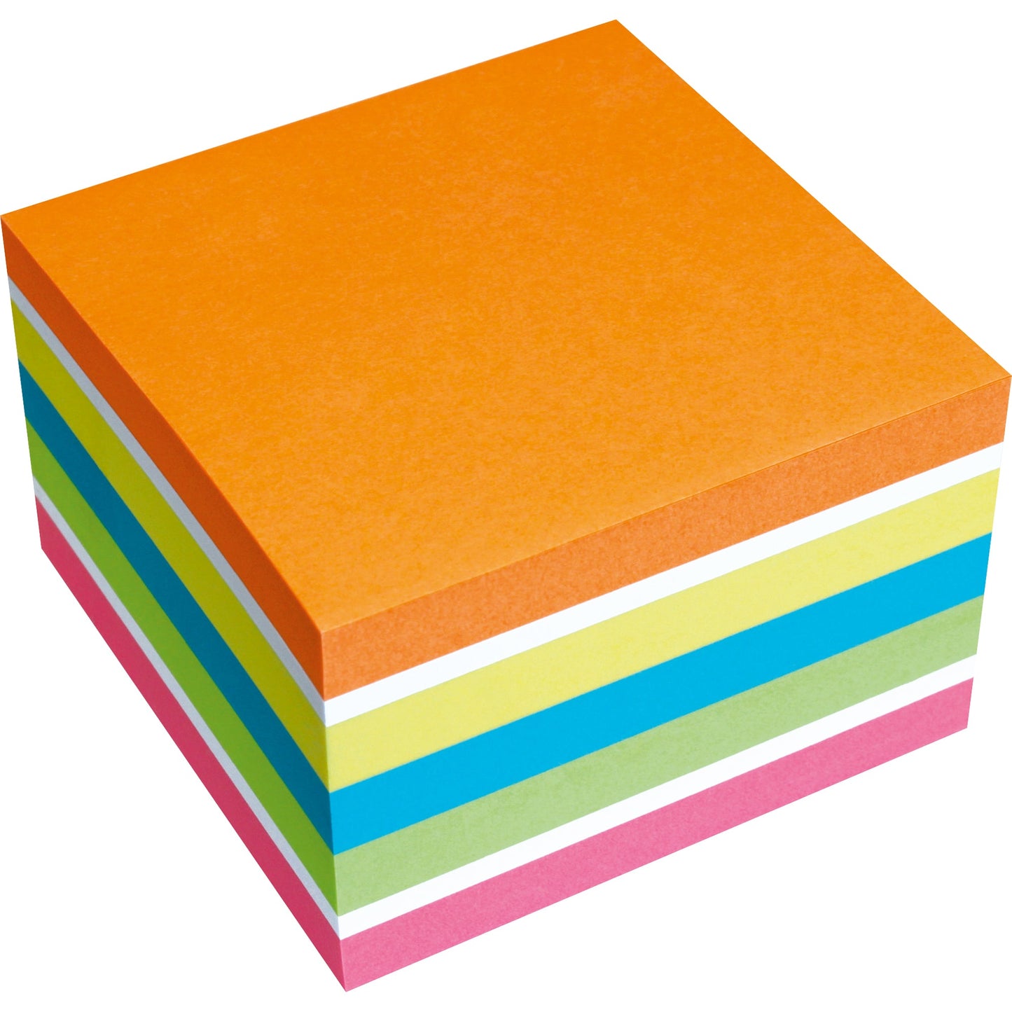 Soennecken Haftnotizwürfel Farbmix Brilliant 75 x 75 mm (B x H) orange, weiß, gelb, blau, grün, pink 450 Bl.