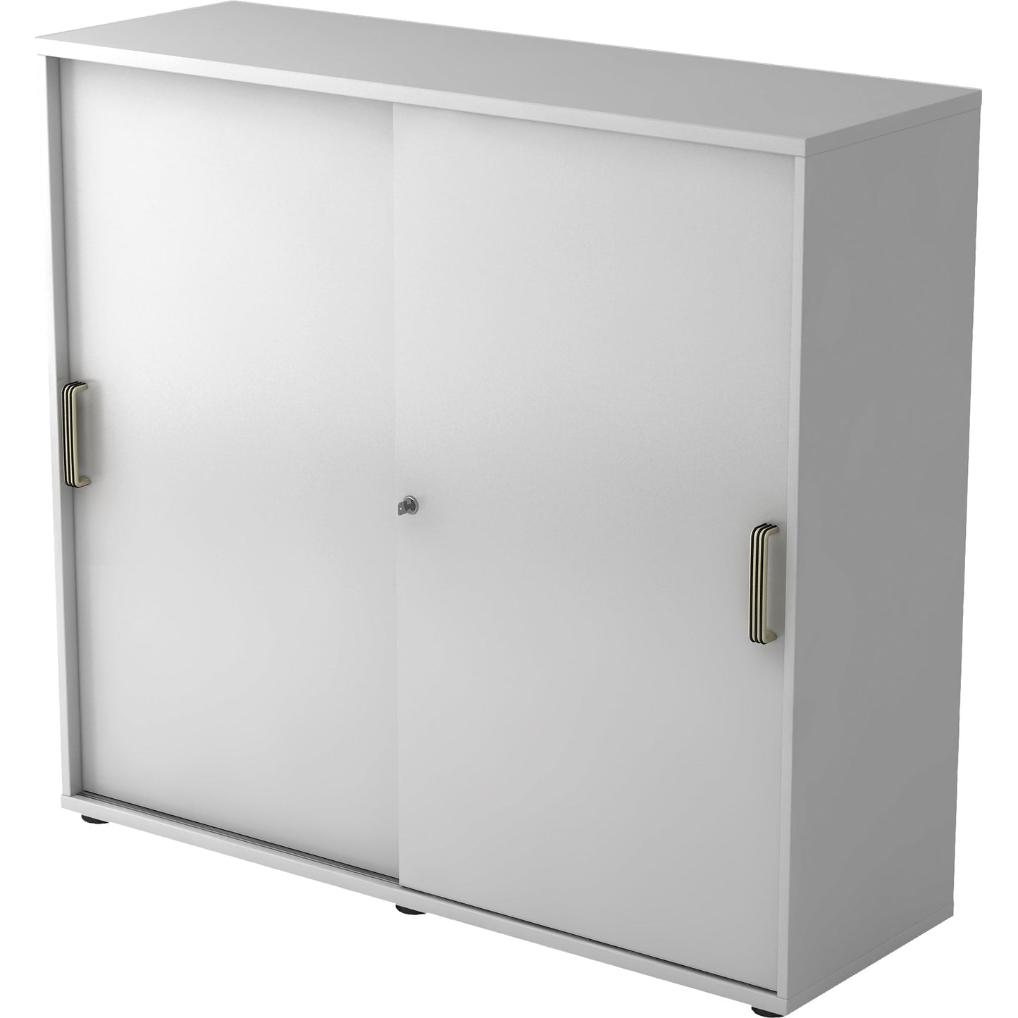 Hammerbacher Schiebetürenschrank 1.200 x 1.100 x 400 mm (B x H x T) Spanplatte, melaminharzbeschichtet Farbe der Front: grau Farbe des Korpus: grau
