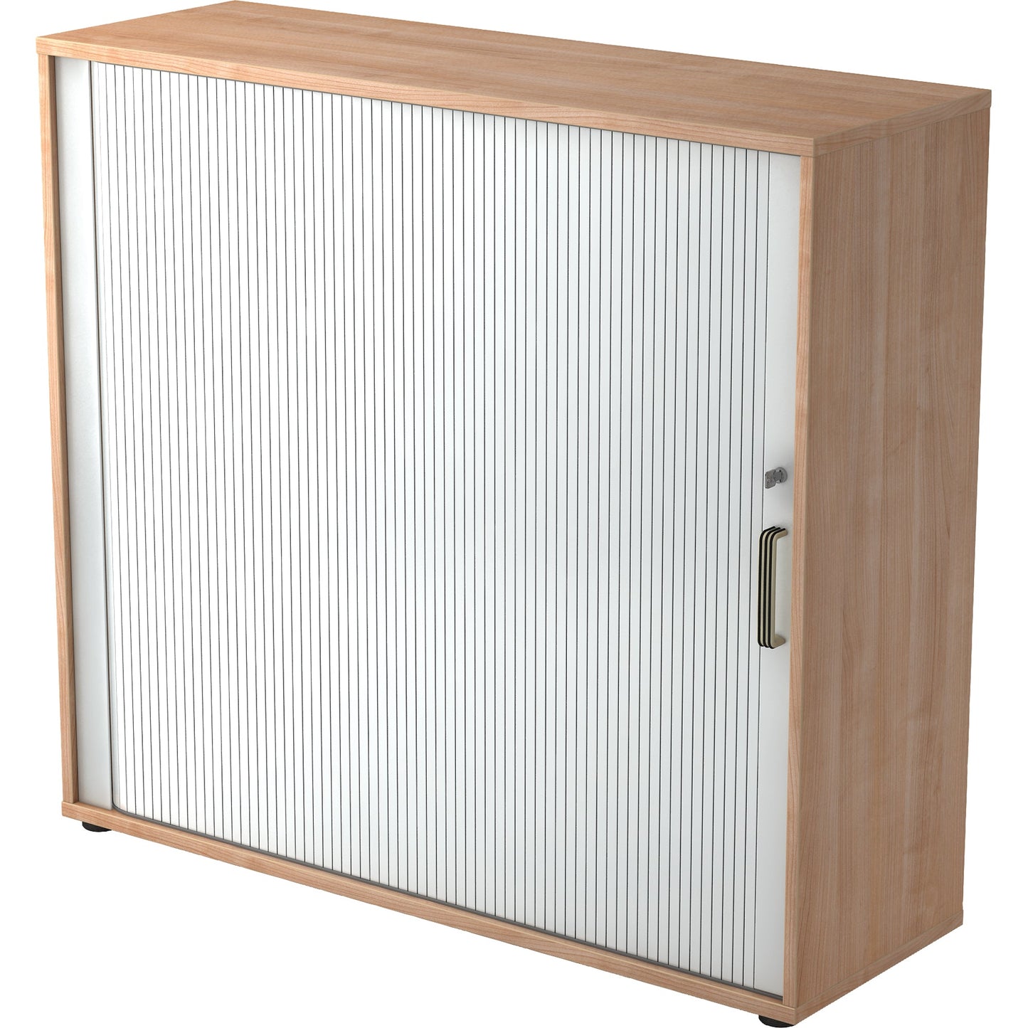 Hammerbacher Rollladenschrank 1.200 x 1.100 x 400 mm (B x H x T) silber nussbaum