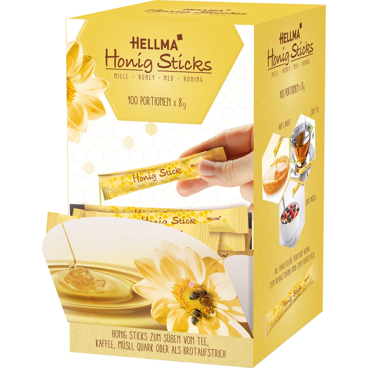 Hellma Honig Stick 100 x 8 g/Pack.