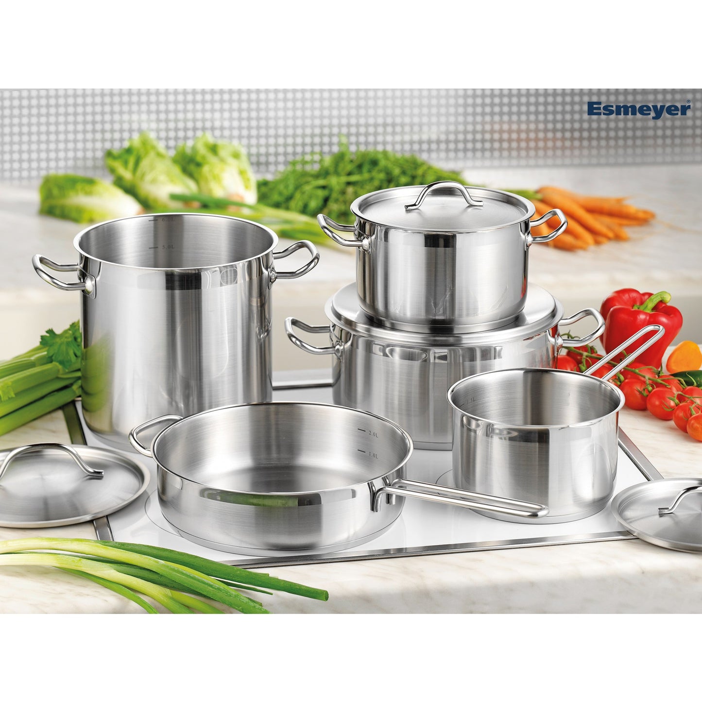 Bartscher Topfset CÄSAR Induktion, Glaskeramik, Elektro