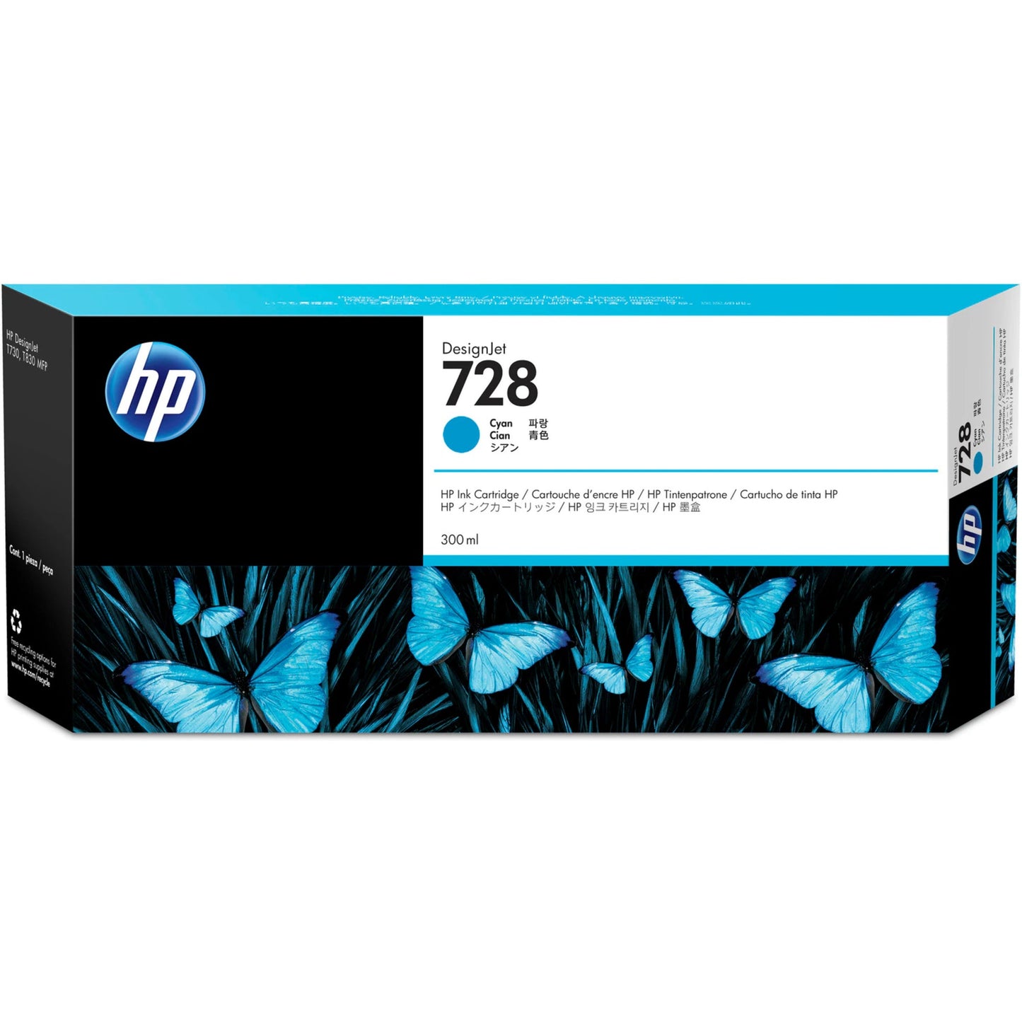 HP Tintenpatrone Originalzubehör 728 cyan 300ml