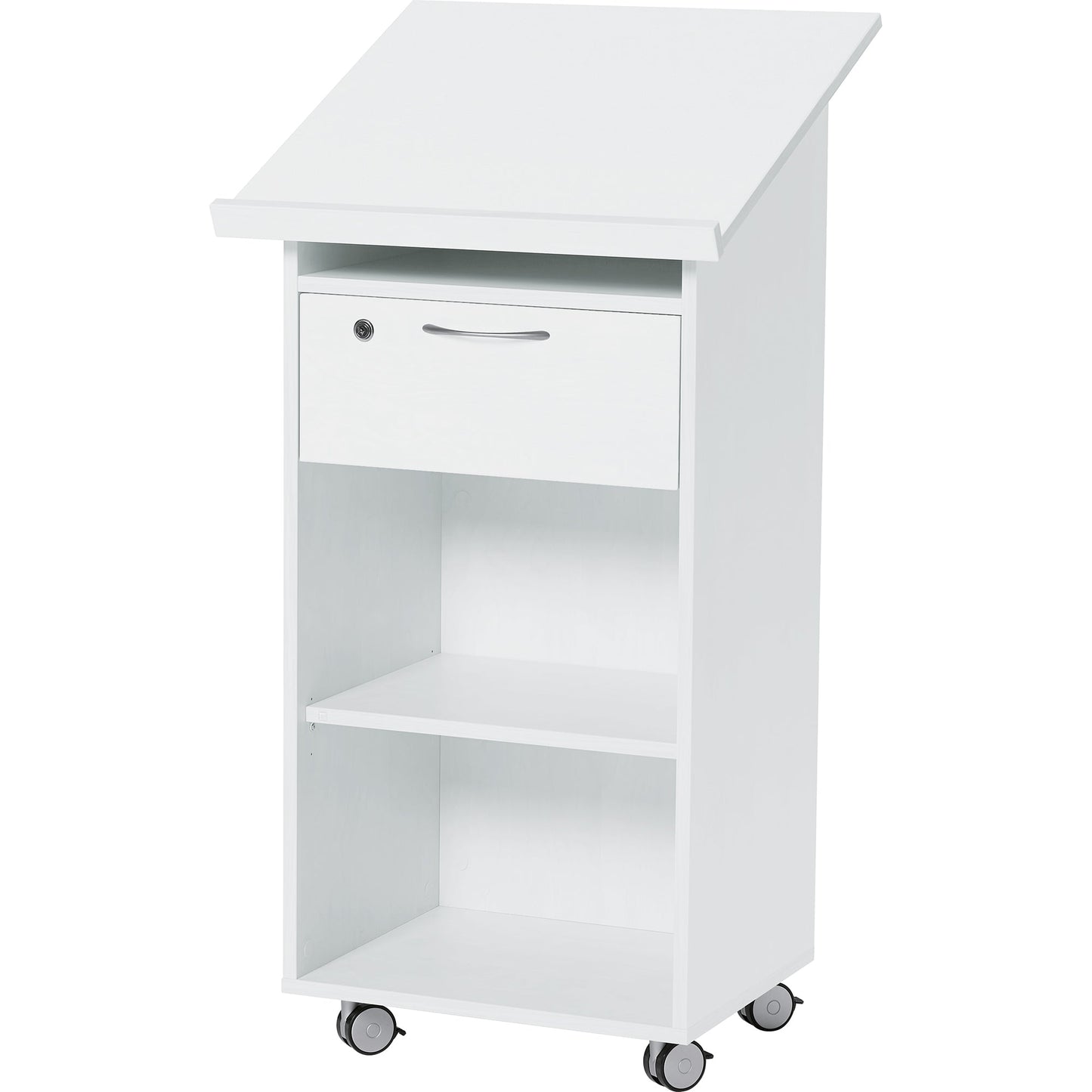 Stehpult Laudatus 600 x 538 mm (B x T) Holz weiß