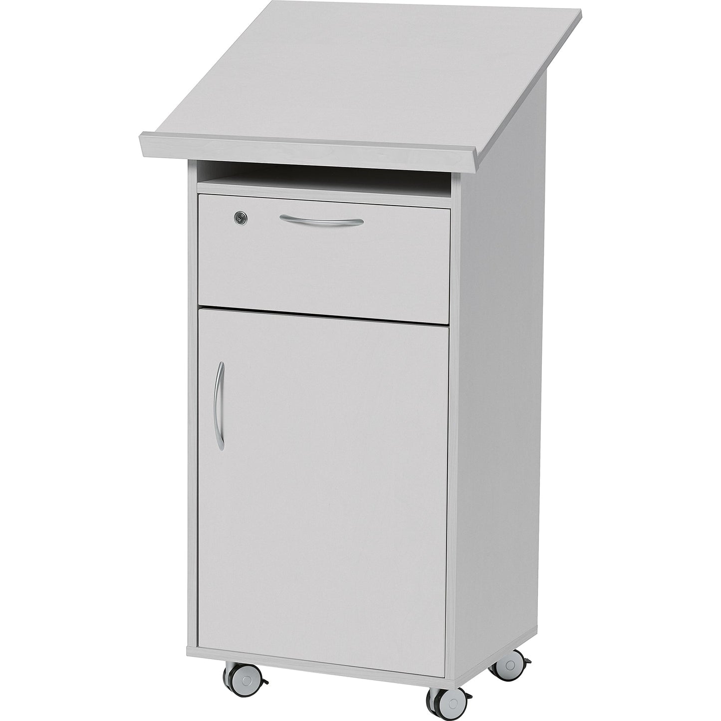 Stehpult Laudatus 600 x 538 mm (B x T) Holz lichtgrau