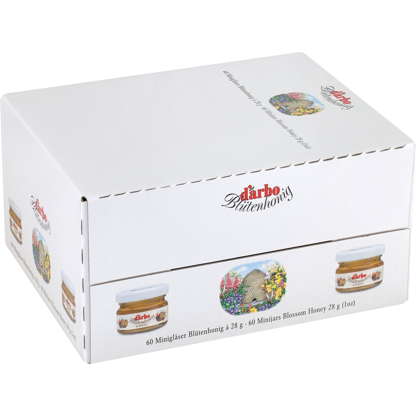Darbo Honig Blüten Glas 60 x 28 g/Pack.