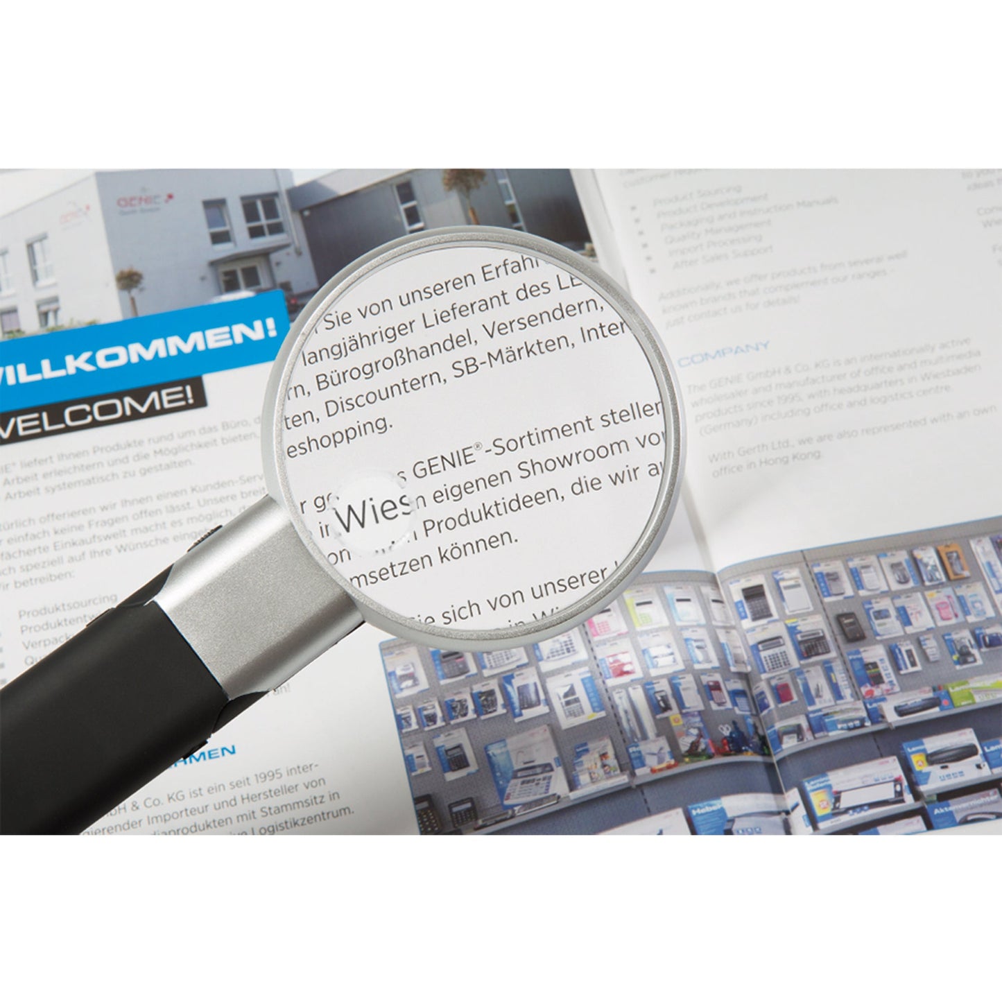 GENIE® Lupe ML95 2,5-fach 9,5 x 2 x 22 cm (B x H x T) AA/Mignon schwarz/silber