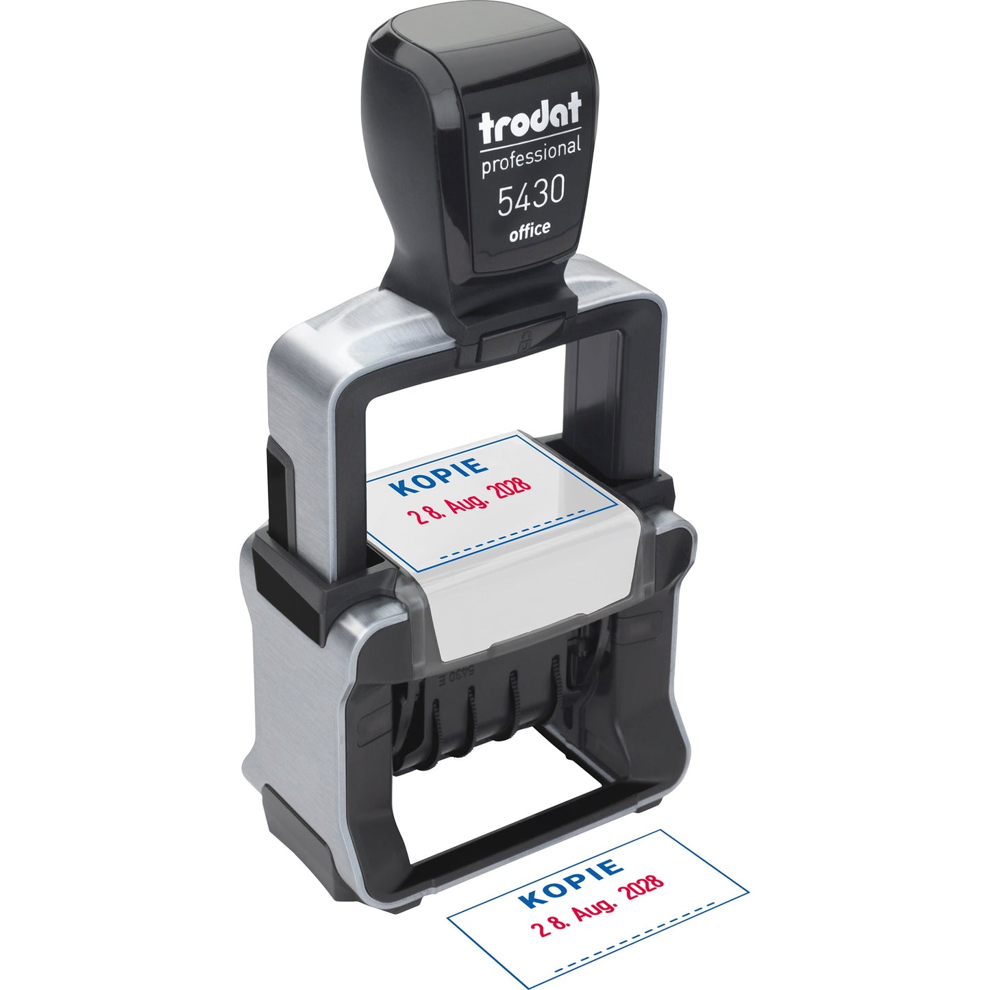 trodat® Datumstempel Office ProfessionalT 4.0 5430 41 x 24 mm (B x H) KOPIE 3 Druckzeilen blau/rot