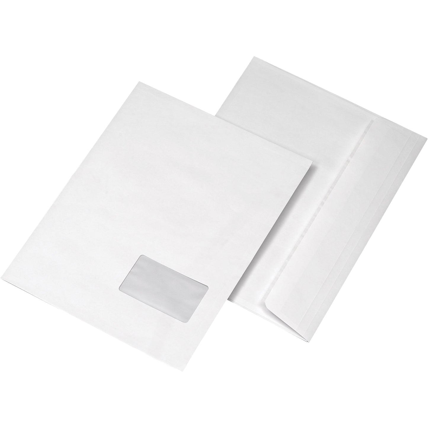 MAILmedia Faltentasche DIN C4 229 x 324 mm (B x H) mit Fenster 120g/m² mit Haftklebung Natronpapier weiß 250 St./Pack.