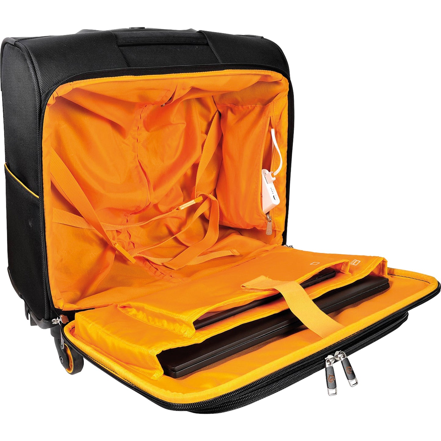 Exacompta Notebooktrolley Exactive® 48 x 42 x 23 cm (B x H x T) Polyester schwarz/orange