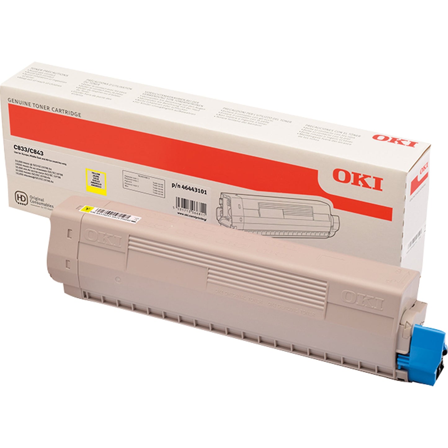 OKI Toner Originalzubehör 46443101 ca. 10.000 Seiten gelb