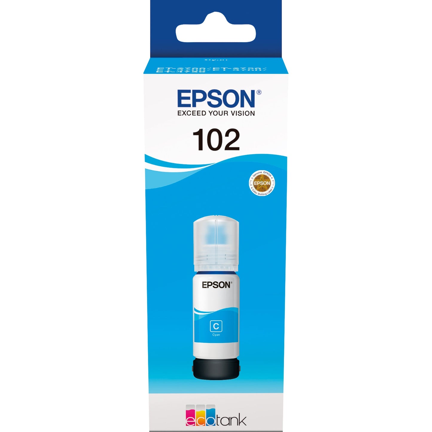 Epson Nachfülltinte Tintenstrahldrucker 102 ca. 6.000 Seiten cyan 70ml