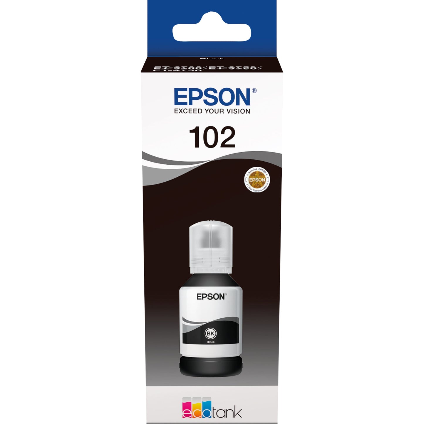 Epson Nachfülltinte Tintenstrahldrucker 102 ca. 7.500 Seiten schwarz 127ml