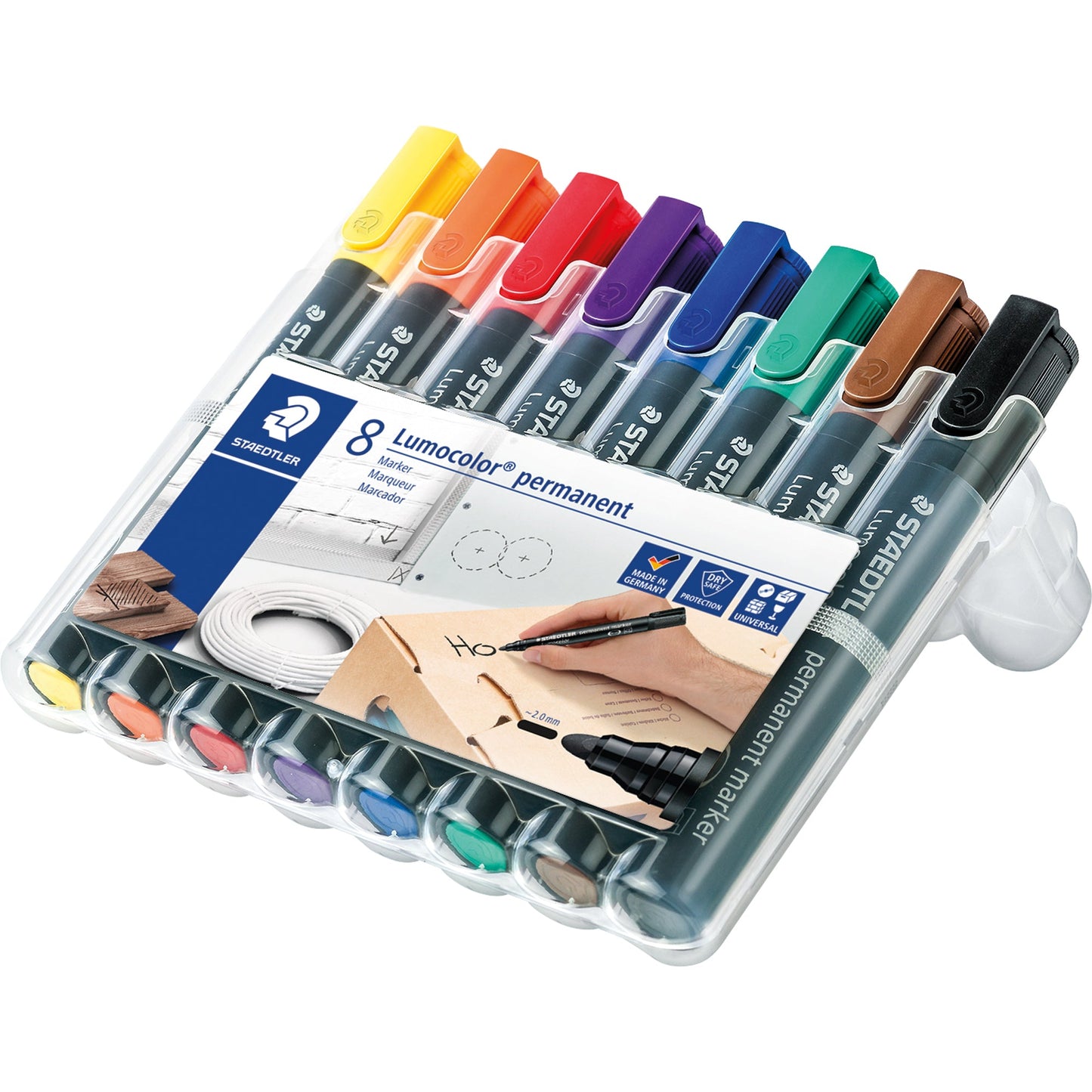 STAEDTLER® Permanentmarker Lumocolor® 352 2mm farbig sortiert 8 St./Pack.